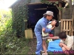 Tiny japanese outdoors fingered