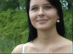 Big tits Eurobabe Mia boned for money